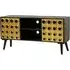 Atria TV Stand with 2 Doors - Black, Mango Wood