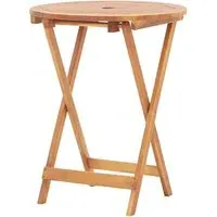 Attic Round Folding Dining Table - Natural, Acacia Wood