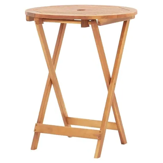 Attic Round Folding Dining Table - Natural, Acacia Wood image