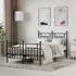 Attica Double Bed Frame - Black, Metal