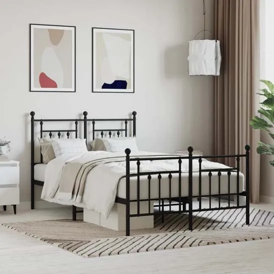 Attica Double Bed Frame - Black, Steel product