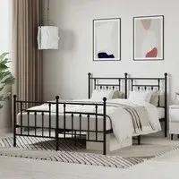 Attica King Size Bed Frame - Black, Metal