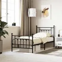 Attica Single Bed Frame - Black, Steel