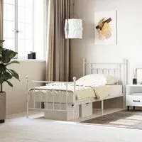 Attica Single Bed Frame - White, Steel