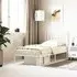 Attica Single Bed Frame with Headboard - White, Steel