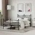 Attica Small Double Bed Frame - Black, Metal