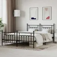 Attica Super King Bed Frame - Black, Metal