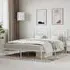 Attica Super King Bed Frame with Headboard - White, Metal