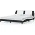 Attica Super King Size Bed Frame - Black and White, Faux Leather
