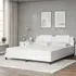 Attica Super King Size Bed Frame - White, Faux Leather
