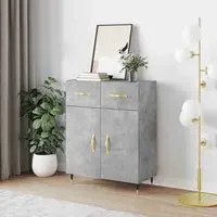 Attica Wooden Sideboard with 2 Doors - Concrete Grey