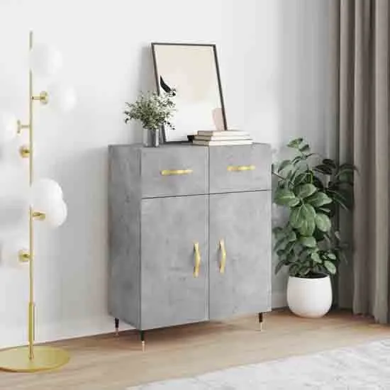 Attica Wooden Sideboard with 2 Doors - Concrete Grey image