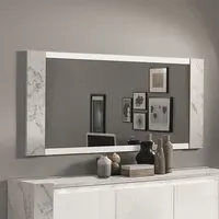 Attoria Bedroom Mirror - White Marble Effect, MDF