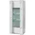 Attoria LED 1 Door Display Cabinet - White Marble Effect, MDF