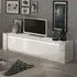 Attoria LED Large TV Stand - White Marble Effect, MDF