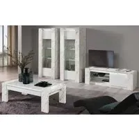 Attoria Living Room Set with Coffee Table - White