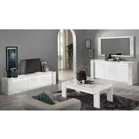 Attoria Living Room Set with Sideboard - White