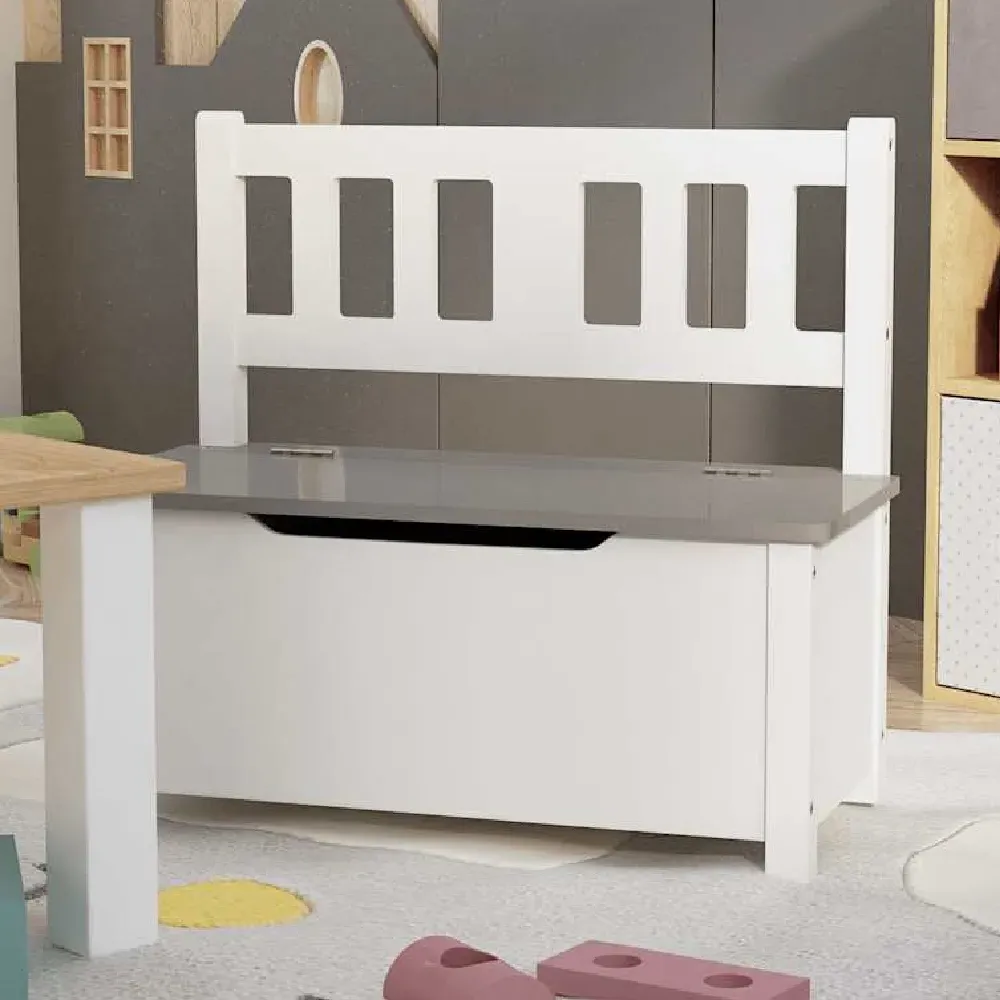 Atwater Children Storage Bench with Storage - White, MDF product