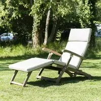 Atwater Folding Steamer Chair - Natural, Acacia Wood