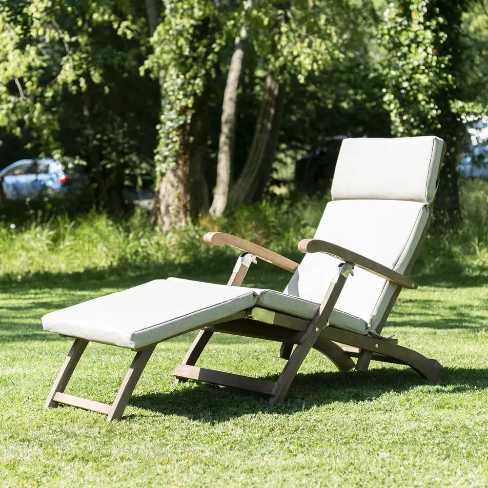 Atwater Folding Steamer Chair - Natural, Acacia Wood image