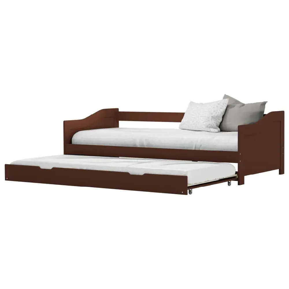 Atwater Pull Out Sofa Bed - Dark Brown, Wood image