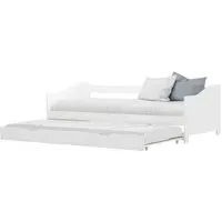 Atwater Pull Out Sofa Bed - White, Wood