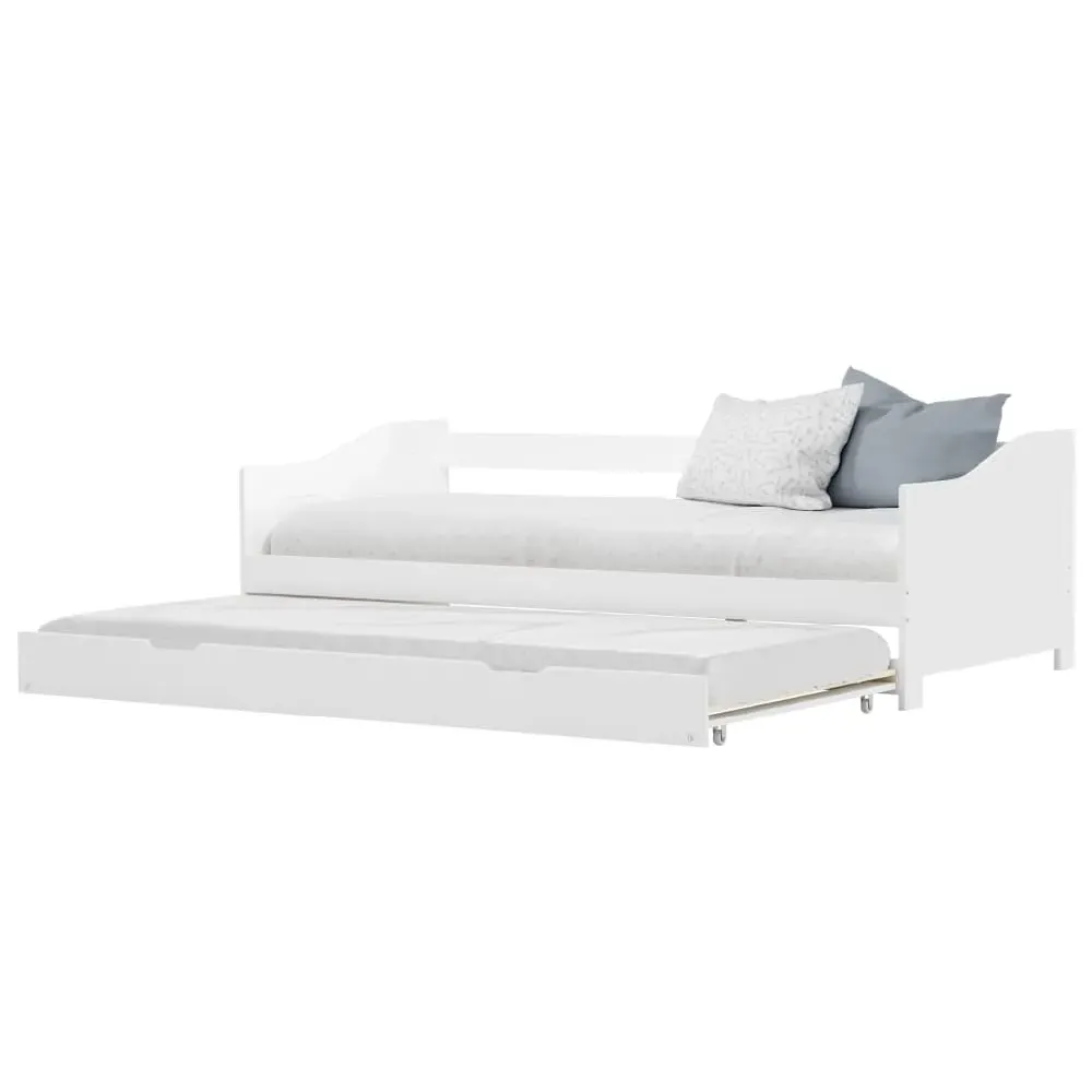 Atwater Pull Out Sofa Bed - White, Wood