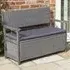 Auchinleck Rattan Garden Storage Bench - Grey