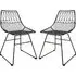 Auckland Bistro Dining Chairs In Pair - Black, Metal