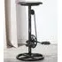 Auckland Metal Bar Stool with Backrest - Black
