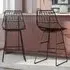 Auckland Wire Counter Bar Stools Pair - Black, Metal