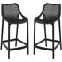 Aultas Bar Stools Pair - Black, Polypropylene