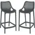 Aultas Bar Stools Pair - Grey, Polypropylene