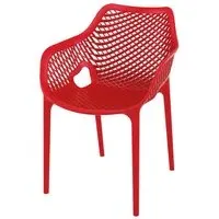 Aultas Garden Armchair - Red, Polypropylene