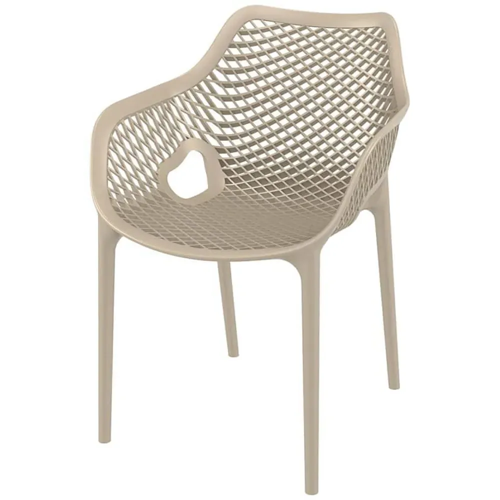 Aultas Garden Armchair - Taupe, Polypropylene