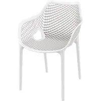 Aultas Garden Armchair - White, Polypropylene