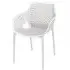 Aultas Garden Armchair - White, Polypropylene