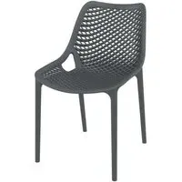 Aultas Garden Side Chair Stackable - Anthracite, Polypropylene