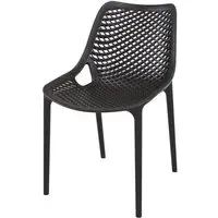 Aultas Garden Side Chair Stackable - Black, Polypropylene