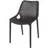 Aultas Garden Side Chair Stackable - Black, Polypropylene