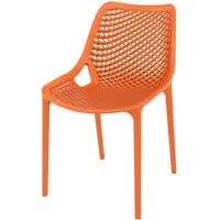 Aultas Garden Side Chair Stackable - Orange, Polypropylene