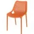 Aultas Garden Side Chair Stackable - Orange, Polypropylene