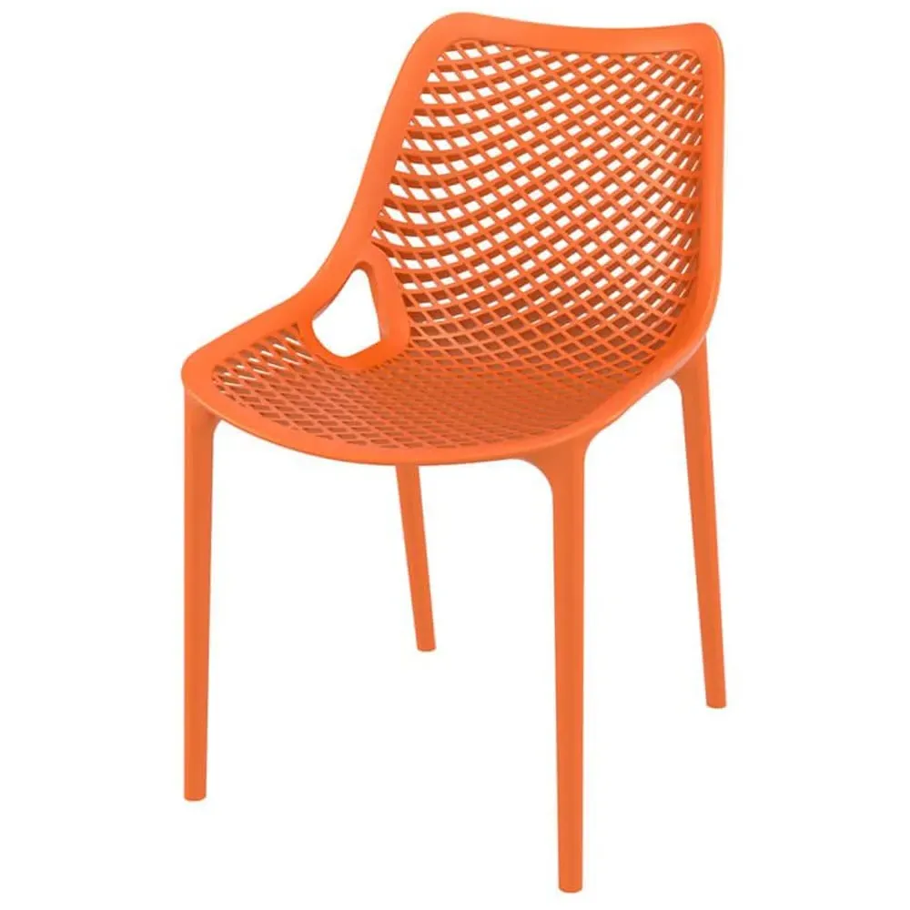 Aultas Garden Side Chair Stackable - Orange, Polypropylene