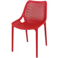 Aultas Garden Side Chair Stackable - Red, Polypropylene