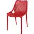 Aultas Garden Side Chair Stackable - Red, Polypropylene