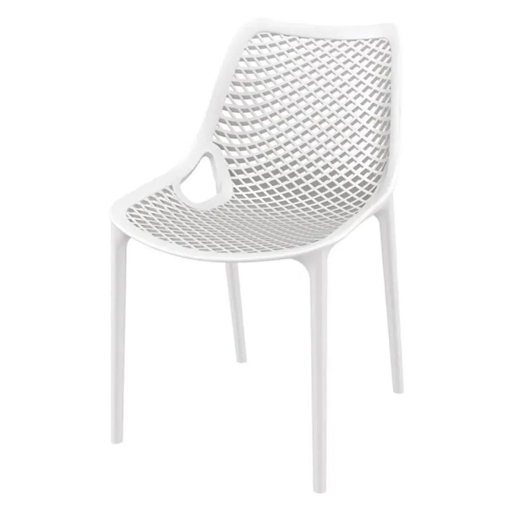 Aultas Garden Side Chair Stackable - White, Polypropylene