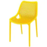 Aultas Garden Side Chair Stackable - Yellow, Polypropylene
