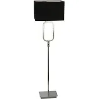 Aura Crystal Glass Floor Lamp - Chrome, Black