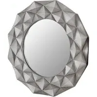 Aureia 3D Effect Wall Mirror - Silver