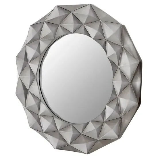 Aureia 3D Effect Wall Mirror - Silver image